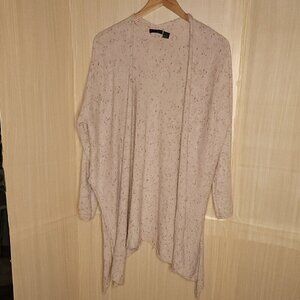 RDI Pink Heathered Long Open Thin Cardigan Sweater Large